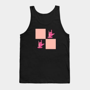 I Love You - Sign Language Pink Pattern Tank Top